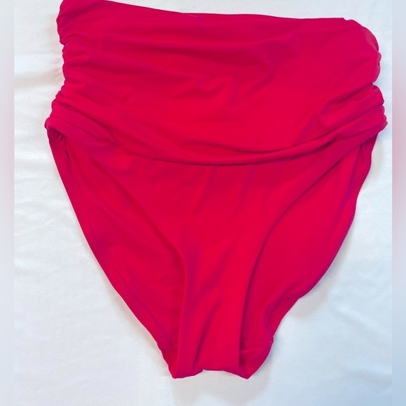 Knix HOT pink high waisted swim bottoms. Tummy control touching, NWOT. - Picture 1 of 3
